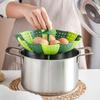 Plastic Folding Lotus Steamer Food Grade Steaming Rack Fruit Baskets Kitchen Storage Racks Vegetable Vapor Cooker Dish Cookware