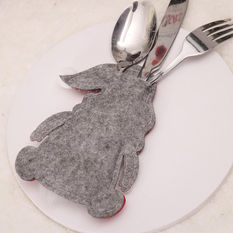 1pcs Christmas Cutlery Holder Knife Fork Bags Gnome Santa Claus Xmas Tableware Holders New Year Party Dinner Table Decoration