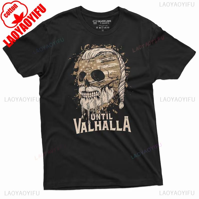 Valhalla Valknut Viking Graphic Tee Norse Mythology Unisex Streetwear Ragnark Festival Gift Ancient Symbol Tshirt 2025