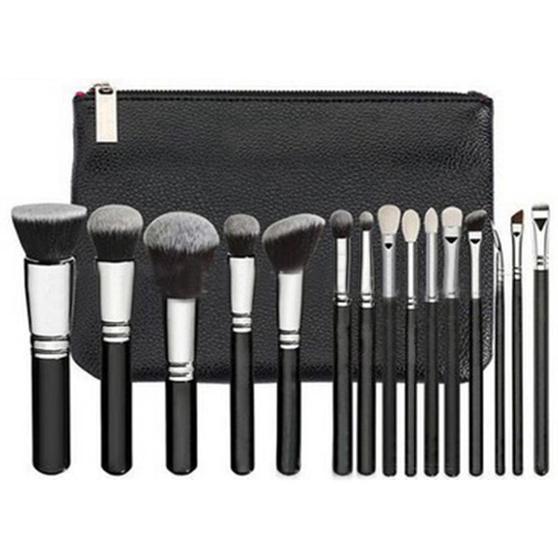 15шт набор кистей для макияжа, пудра, тени для век, кисти для макияжа