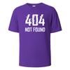 404Not Found Print TShirt Summer Tees For Men Women 100 Cotton Oneck Oversize Casual Short sleeved Tops