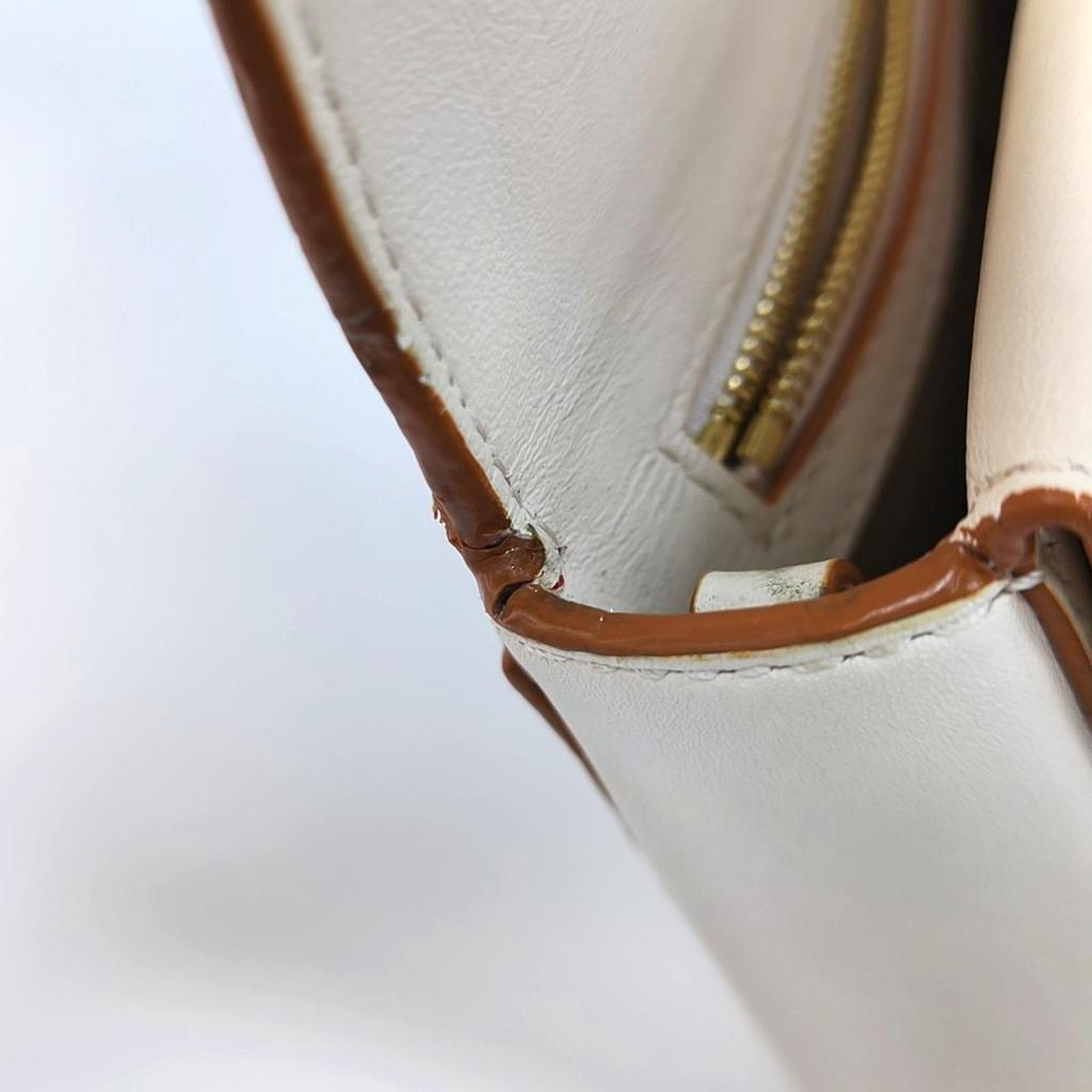 [Pre-Owned] Millie Visetos Color Block Flap Leather Envelope Shoulder Bag - Good #J2RORB