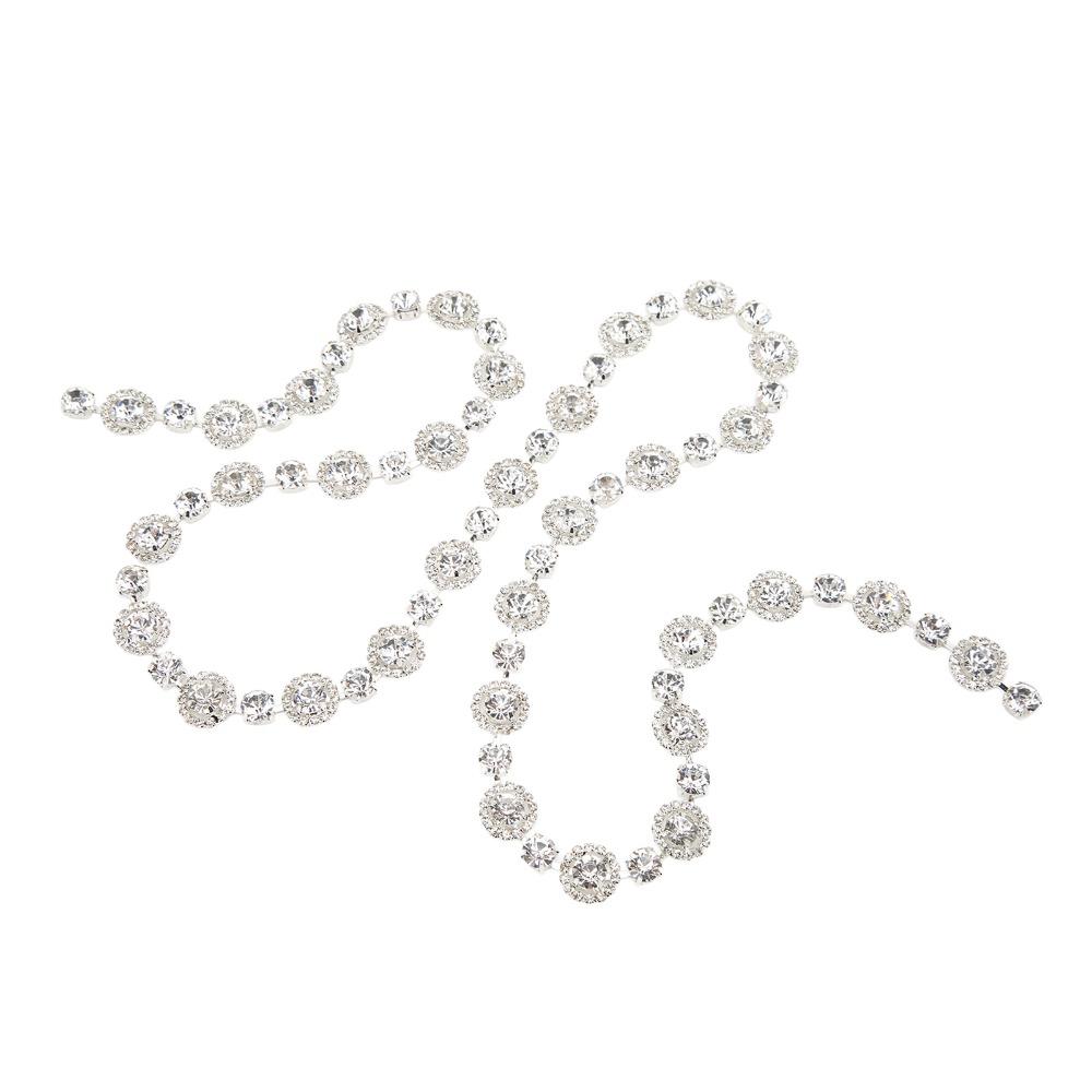1pcs Metal Chain Base Rhinestone Claw Chain Crystal Applique Trim For Garment Decoration