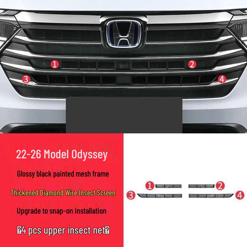 Сетка от насекомых на решетку радиатора Honda Odyssey для моделей 2022-2026 гг. - Передняя сетчатая автомобильная принадлежность