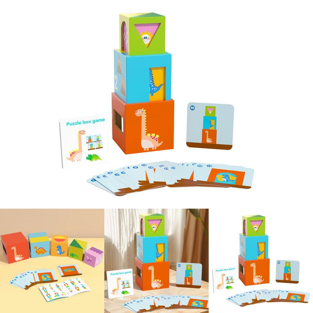 Обучающая деревянная игрушка-пирамидка для малышей с распознаванием форм и для когнитивного развития