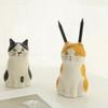 1PC Cute Cat-themed Vase Cat Pottery Multi-Functional Pen Holder Ceramic Cat Decor Cat Lover Gift Idea 6.7x6.3x12cm