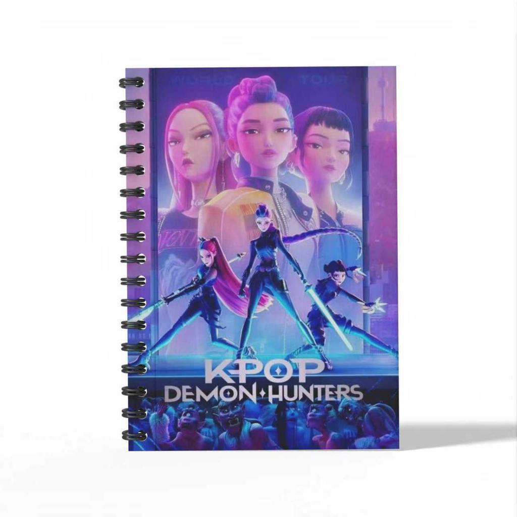 K-pop Охотники на демонов А6 Аниме Блокноты - Блокноты на спирали для студентов, школьные и офисные принадлежности, подарок, кавайная канцелярия