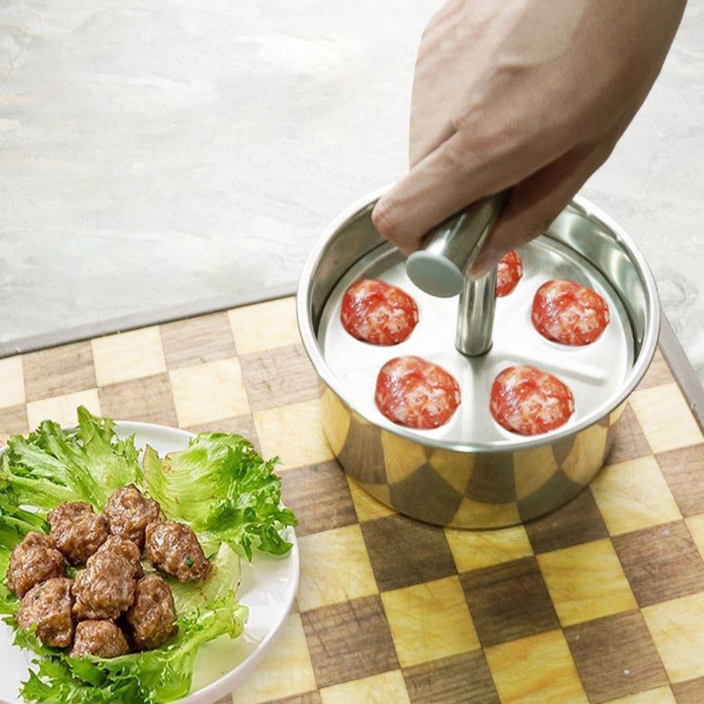 Ручной пресс для фрикаделек из нержавеющей стали, новый формовщик фрикаделек для домашнего хозяйства