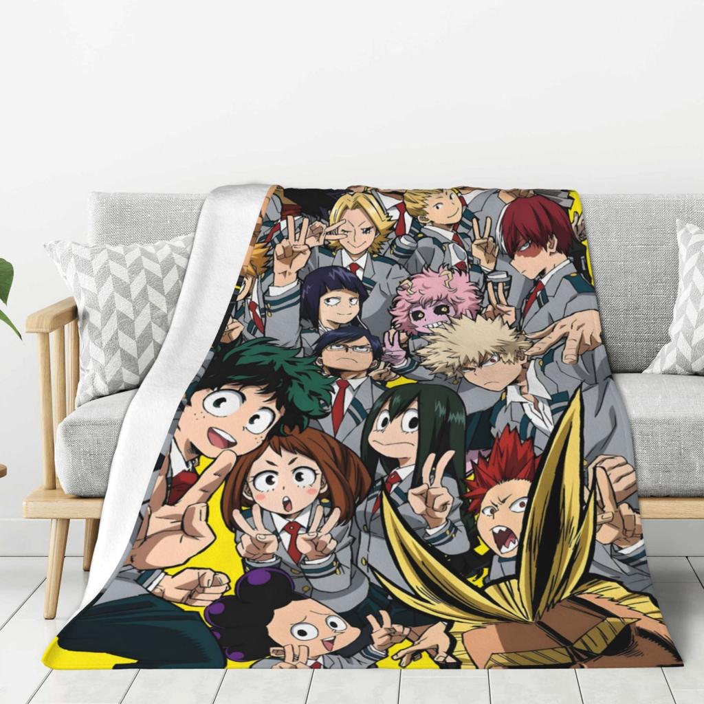 Моя геройская академия Мультяшный плед Теплые флисовые одеяла Мягкое и удобное одеяло Домашнее дорожное одеяло Подарок на день рождения