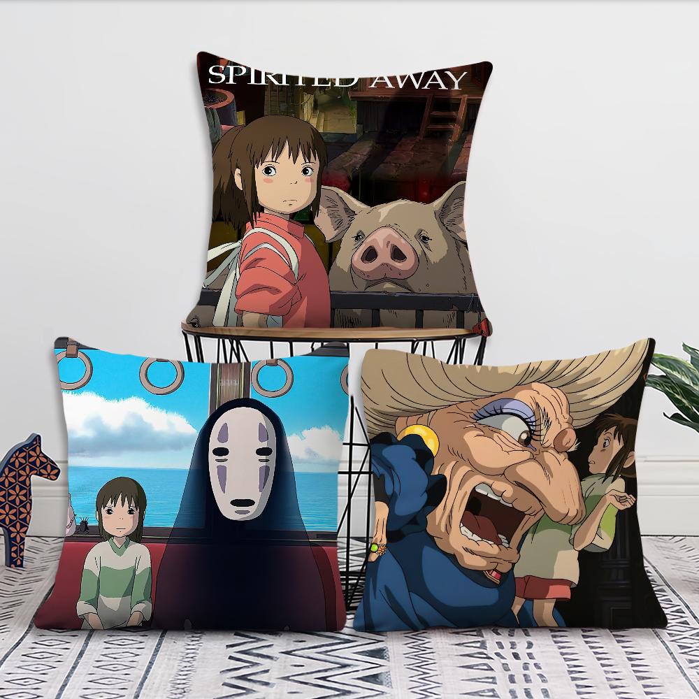Чехол для подушки Anime S-Spirited A-Away для гостиной, акцентная подставка для спинки дивана, квадратная подушка для отдыха, наволочка для компаньона для сна