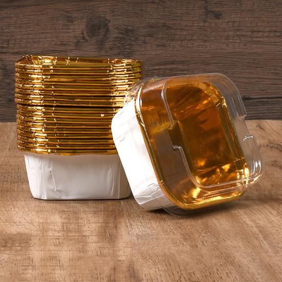 50 шт., чашки для кексов, маслостойкие, водонепроницаемые, термостойкие, нелипкие, безопасные, декоративные, без бисфенола А, квадратные бумажные коробки с покрытием для кексов, кухонные гаджеты