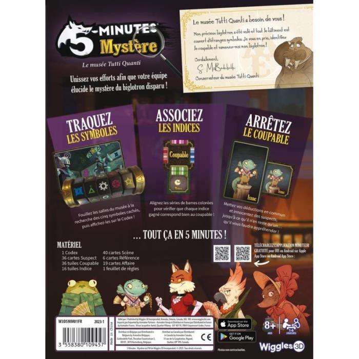 Jeux de société - WIGGLES 3D - 5 Minutes Mystère - Jeu de cartes