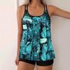 Plus Size Elegant Tankini Set Women's Plus Bikini Set Print Tank Dress Party Swimsuit 2 Piece Bathing Suit Set