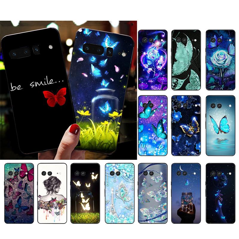 Phone Case For Google Pixel 10 9 Pro XL 9A 8 7 6 Pro Pixel 8A 7A 6A Pixel 8 7 6 5 Colorful butterfly Flower