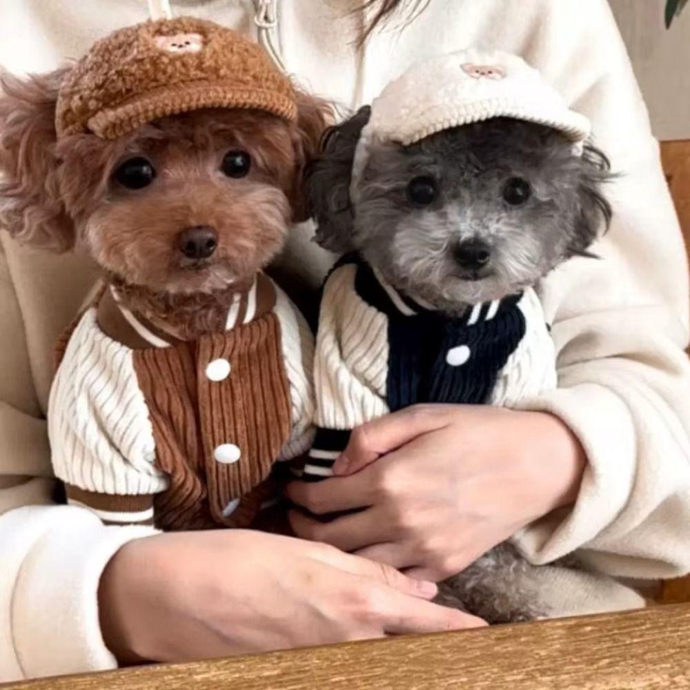 Thicken Two-Legged Dog Clothing Comfortable Dog Sweatshirt Fashion Pet Baseball Jackets Pet Show