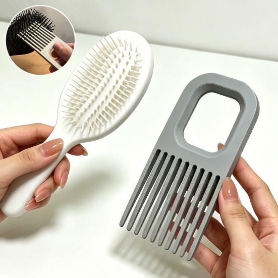 Comb Cleaner Wide Tooth Design Hair Comb Detangler Cleaner Air Cushion Comb Cleaner with Hanging Hole