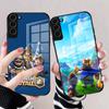 Чехол для телефона Game Clash Royale-es для Samsung S25 Edge Ultra S23 S22 S21 S20 Ultra Plus S24 Fe A54 A53 A25 Стеклянная крышка