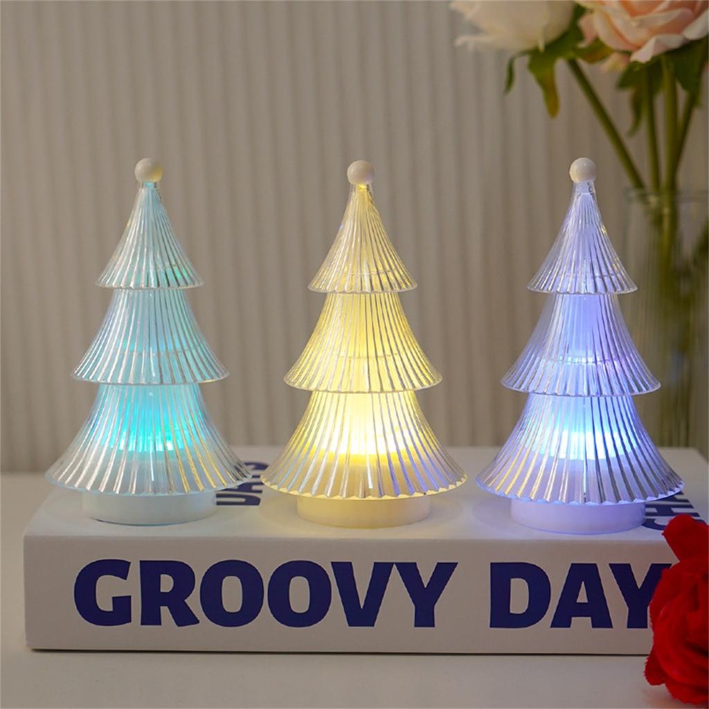 Хрустальная рождественская елка, свеча, лампа, настольное украшение, атмосфера, маленький ночник, украшение, атмосфера, свет, рождественское украшение