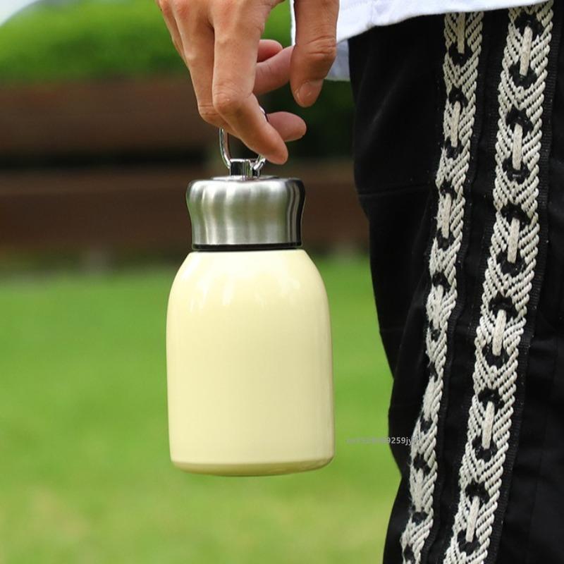 300 мл Карманная кружка из нержавеющей стали Дорожная термокружка для кофе Мини термос Вакуумная фляга Изолированная кружка Спортивная бутылка для воды
