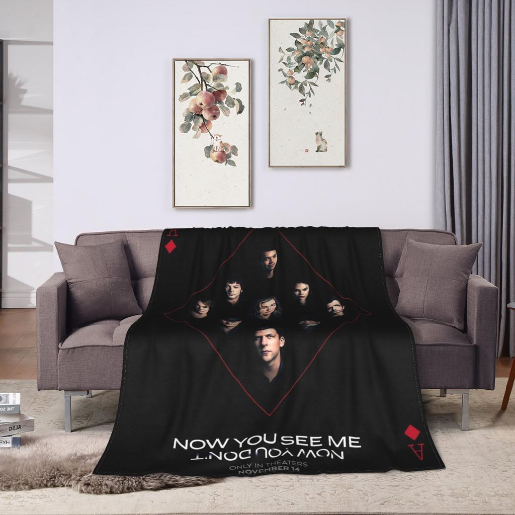 Now You See Me 3 Movie Blanket Warm Soft Pattern Plush Throw Blanket For Bedroom Camping Flannel Bedspread Bed Cover