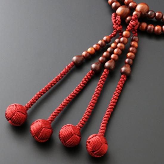 Kyoto Buddhist Altar Hayashi Prayer Beads Shingon Sect Shake 0 Rosewood Official Ceremony Bag Kyoto Prayer Beads (Unground) (For Women) [Bead Set]