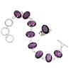 Amethyst Quartz Gemstone Women's Unisex Jewelry Bracelets & Rings 7-8''