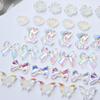 30pcs Aurora Mixed Resin Nail Charms 3D Ribbon Flower Bear Butterfly Nail Rhinestone Decoration Parts DIY Manicure Supplies