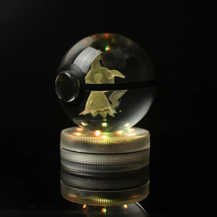 3D Crystal Ball LED Handmade Iceberg Style Clear Night Light Terrarium with Polished Finish for Business Gifts