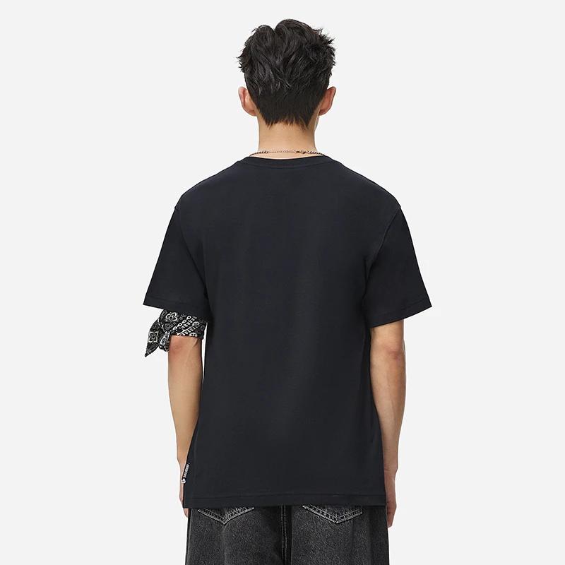 Li-Ning Badfive Series Letter Print Crew Neck Short Sleeve T-Shirt Men Tops Black AHST283-2