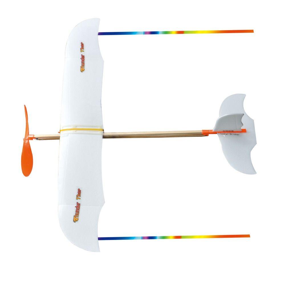 Popular Rubber Band Powered Helicopter Ligthweight Students Flight Competition  for Kids Outdoor