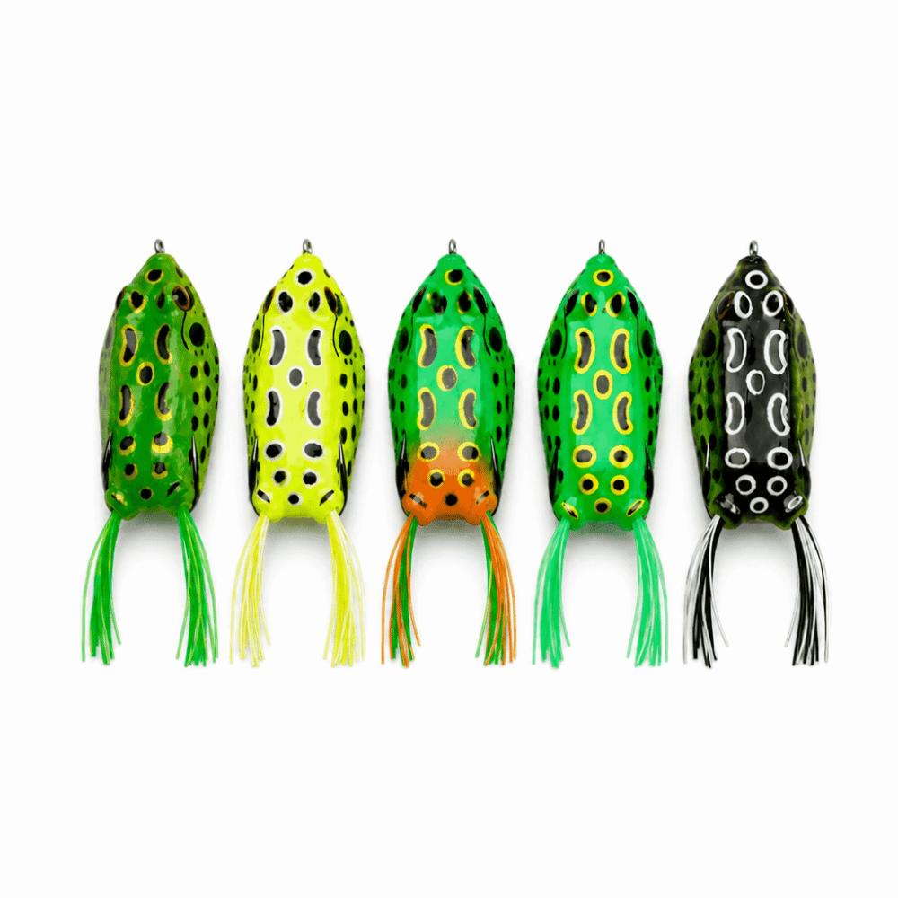 5PCS 5.5cm 12g Frog Crankbait Lures PVC Fishing Baits Durable Topwater Frog Lures  For Snakehead