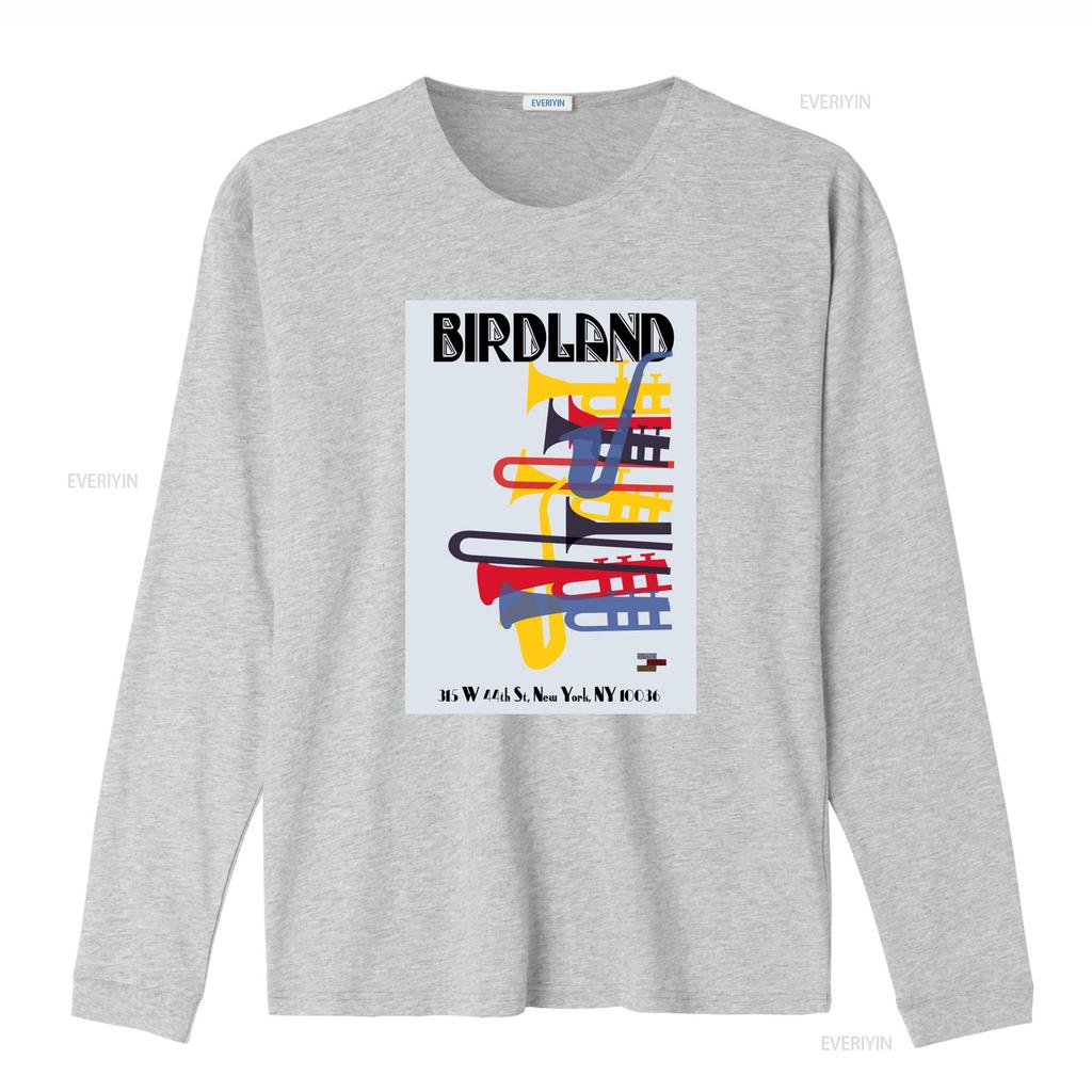 Birdland 1949 Poster Theater Bird Cotton T Shirt Jazz Music Live Coltrane Design New York Inspired Retro Style vintage Washed