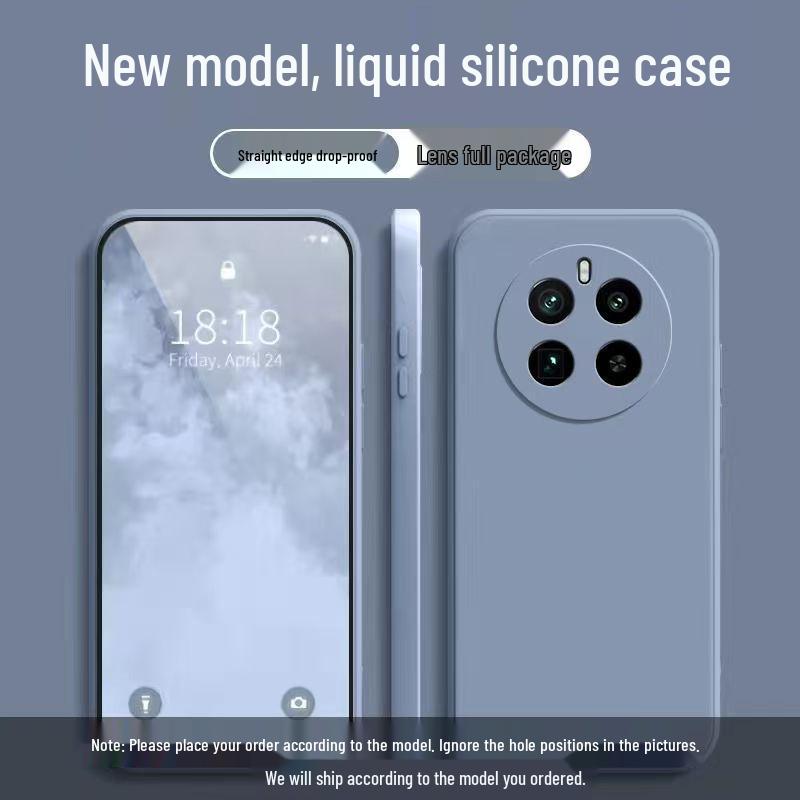 Realme 12 Pro Однотонный Кубик Рубика Жидкий Чехол Полное Покрытие Защита от Падений Мягкий Чехол