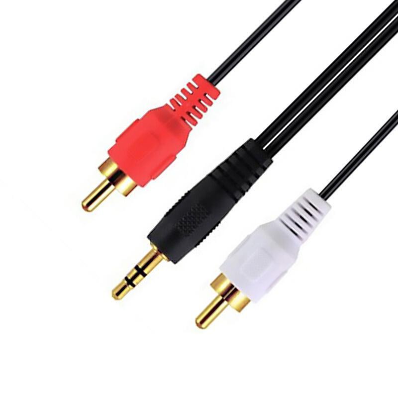 3,5 мм на двойной RCA (2RCA) Аудиокабель для наушников и подключения к компьютеру
