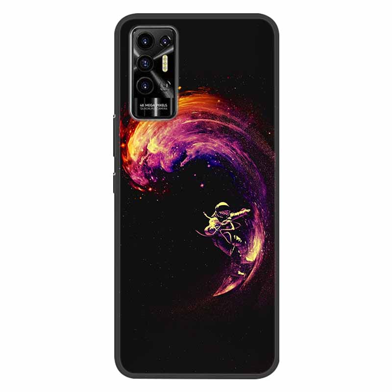 Чехол для Tecno Pova 2 Pova2 Ударопрочный Мягкий силикон ТПУ Задняя крышка Для Tecno Pova 2 Чехлы для телефона Pova2 2021 Чехол Милый мультфильм