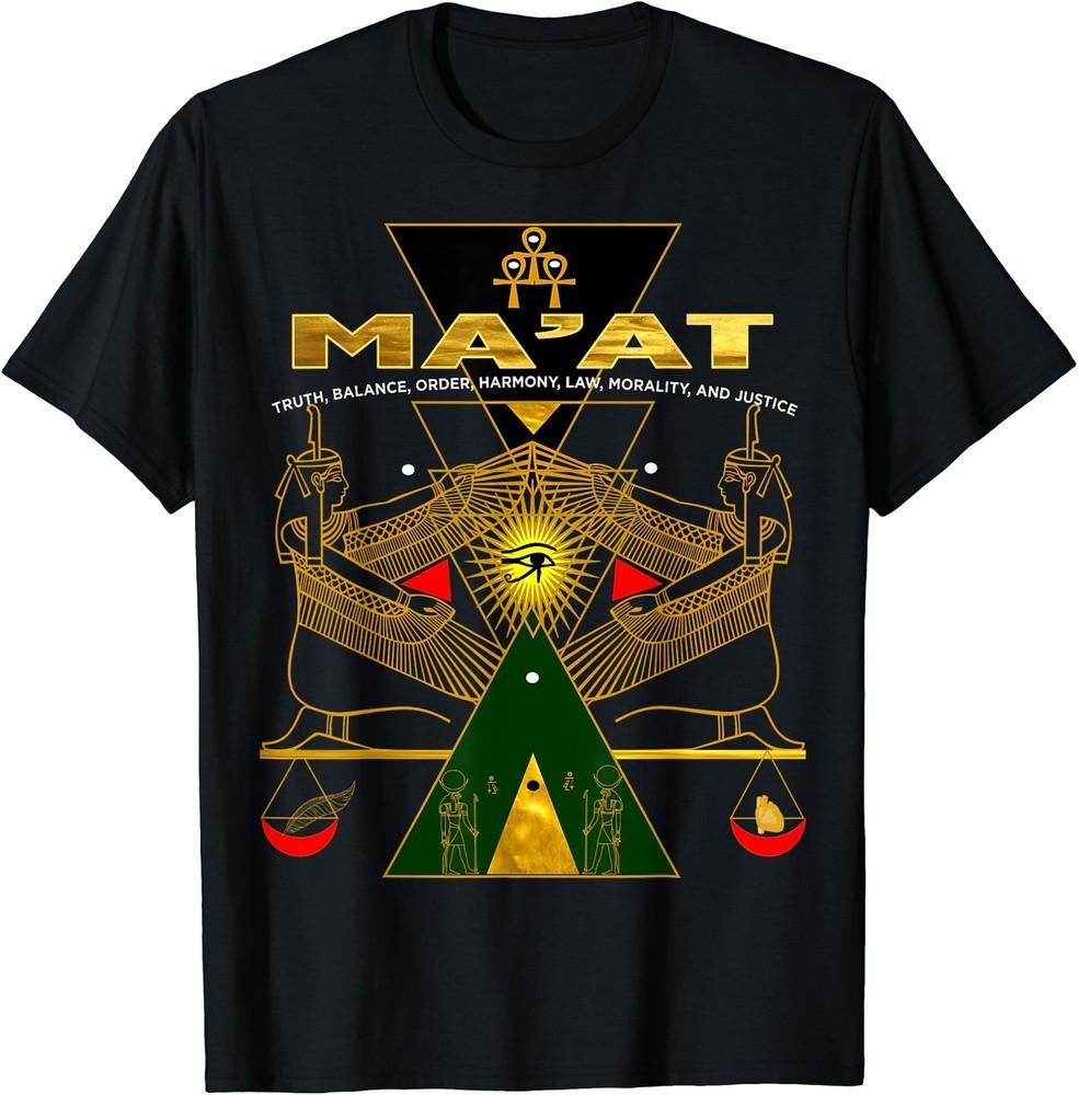 Ancient Egyptian Sacred kemetic Geometry Goddess MAAT Gift T-Shirt Size S-5XL Unisex T-Shirt