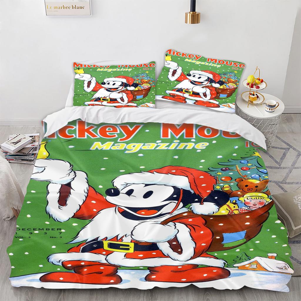 Рождественская серия Трехпредметное постельное белье Цифровая печать Рождественское письмо Набор стеганого одеяла