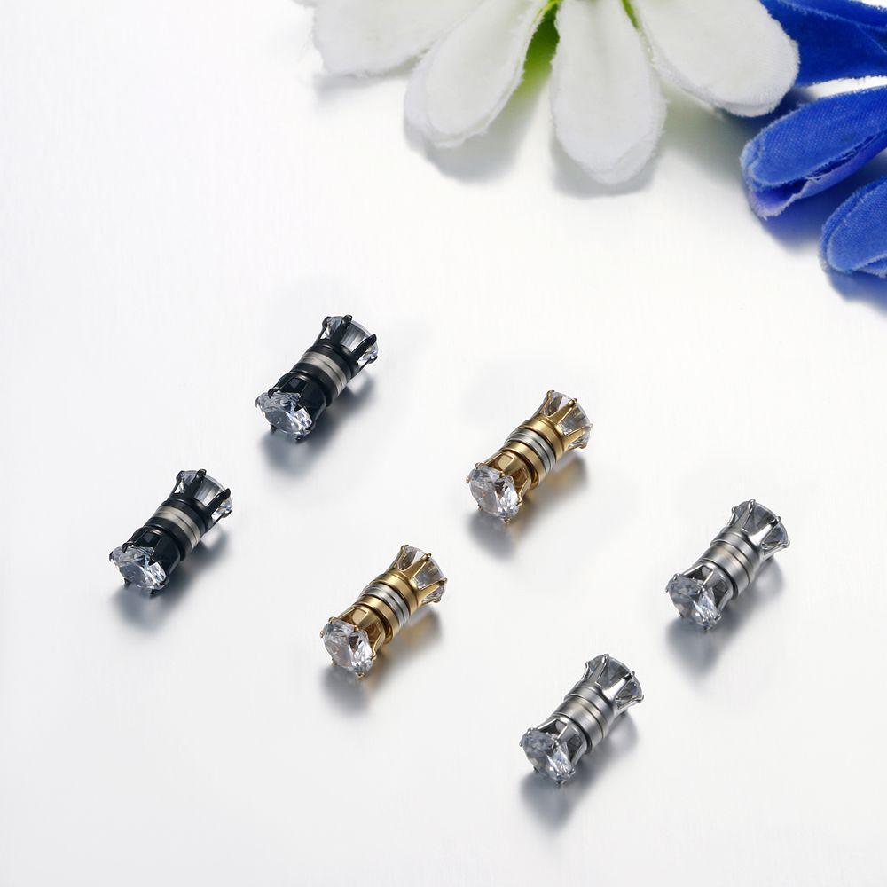 Мужские Женские Ziron Круглые Поддельные Украшения для Ушей Кристальные Клипсы Магнитные Зажимы для Ушей Корейская Каффа для Ушей