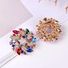 Хрустальный цветок броши булавки женские украшения со стразами свадебная вечеринка тканевая брошь