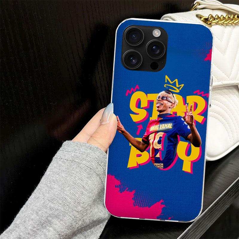 Чехол L-Lamine Y-Yamal 19 для iPhone 17 Air 16 16E 15 14 11 Pro Max, мягкий чехол для телефона 12 13 Mini 7 SE 2020 8, силиконовый черный чехол