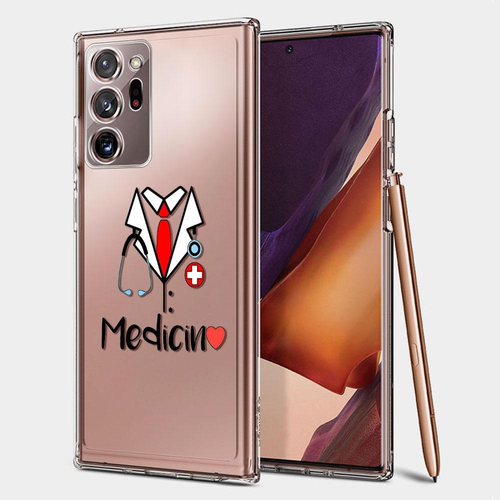 Прозрачный чехол для Samsung Galaxy Note 10 Lite 20 Ultra 9 8 S21 Plus S20 FE S10 S9 S8, силиконовый чехол для телефона, чехол для телефона «Доктор Медсестра», Fundas