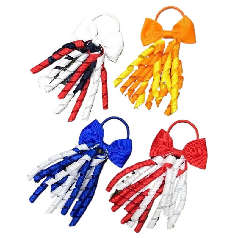 Кольцо для волос для девочек Резинка для волос Болельщица для девочек Повязка на голову с бантом Головной убор Веревка для волос Банты для волос Модные аксессуары для волос