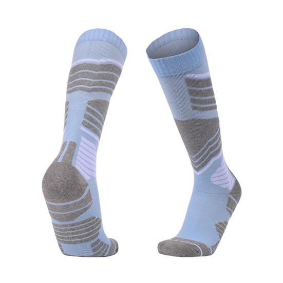 1 пара зимних лыжных носков для женщин, теплые носки для походов, высокие до колена, хлопковые носки для сноуборда, катания на лыжах и велоспорта на открытом воздухе