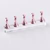 5pcs/Set Nail Practice Base Fake Nails Showing Stand Clay Finished Nail Art Finger Rest Nail Tip Seat Magnetic Nail Holder