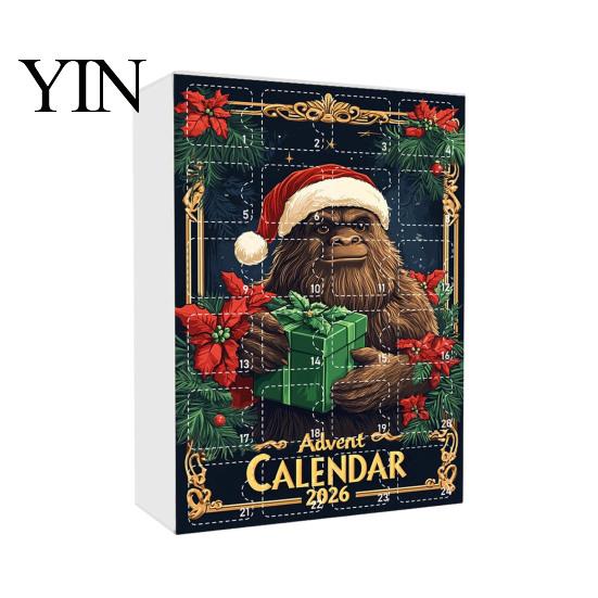 Christmas Gifts for Kids Advent Calendar, Ape Series 24 Day Countdown Box with Holiday Calendar Acrylic Pendants, Festive Tree Hanging Ornaments Home