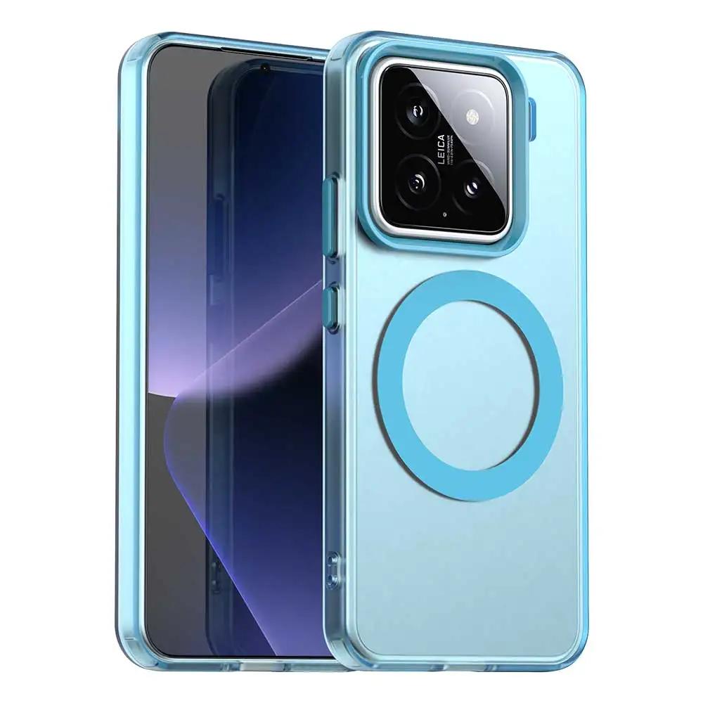 Минималистичный Дизайн Конфетный Цвет Матовый Прозрачный Чехол Для Xiaomi 15T Pro 14T Pro 17 Pro Max Магнитная Беспроводная Зарядка Противоударный Чехол