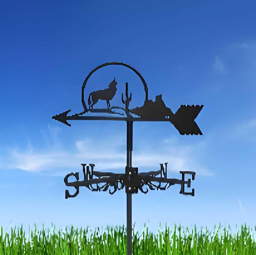 Декоративный железный флюгер - наружное украшение для металлической крыши