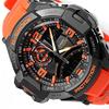 Оранжевые часы с поясом для пожарных спасательных сил Sky Cockpit 20 ATM, водонепроницаемые, для мужчин, для самообороны, G-SHOCK Ana-Digi (ГА-1000-2Б
