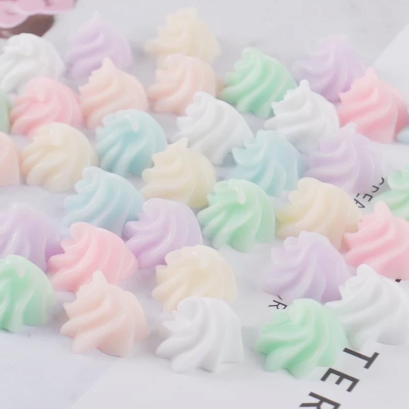 30 Pcs New Mixed Chocolate Cream Flat Back Resin Cabochon Figurine Embellishments Applique Diy Wedding Scrapbook Craft F90