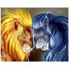 Полный 5D Diy Алмазная картина Лев дуэль Алмазная вышивка Крестом Домашний декор Подарок ручной работы